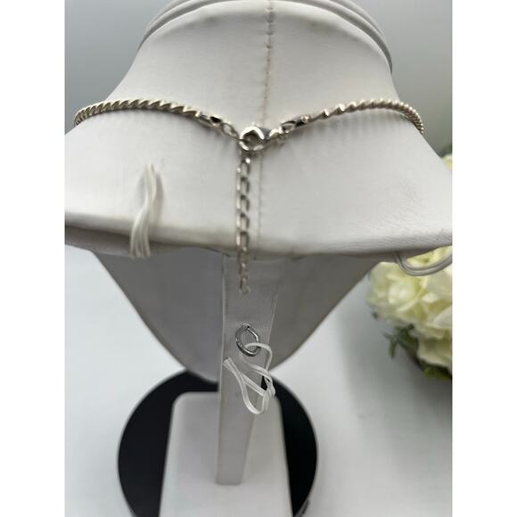 Milor Italy Sterling Silver Serpentine 8.2g Twisted Snake Torque Chain Necklace - Picture 7 of 12